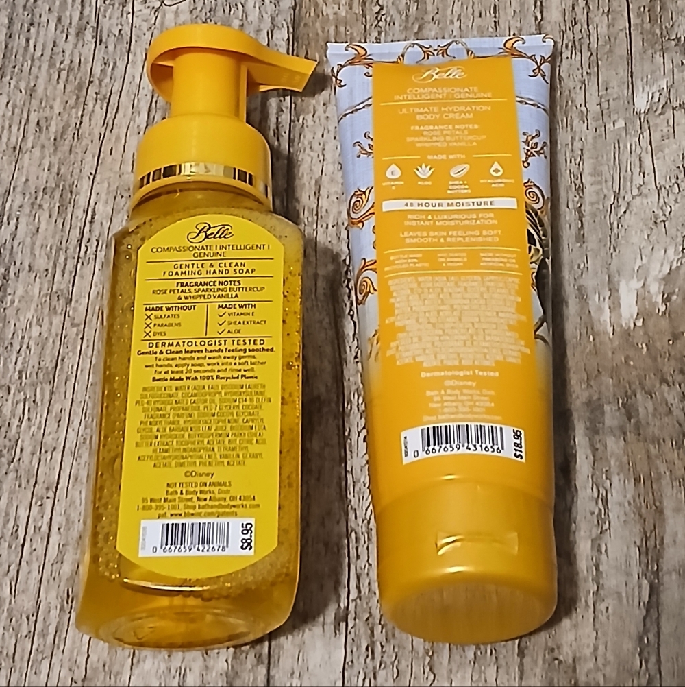 Disney Princess Belle Yellow Foaming Hand Soap & Body Cream Duo - Picture 3 of 4